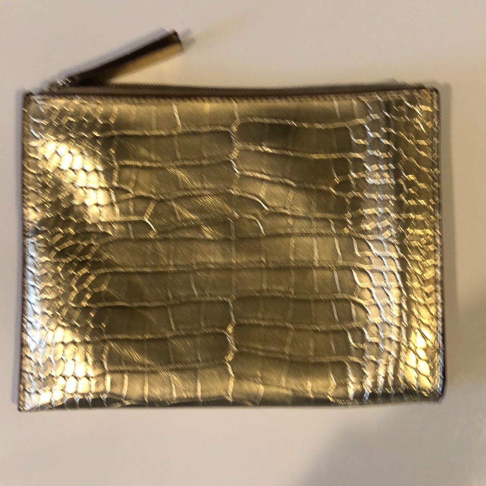 Banana republic gold clutch